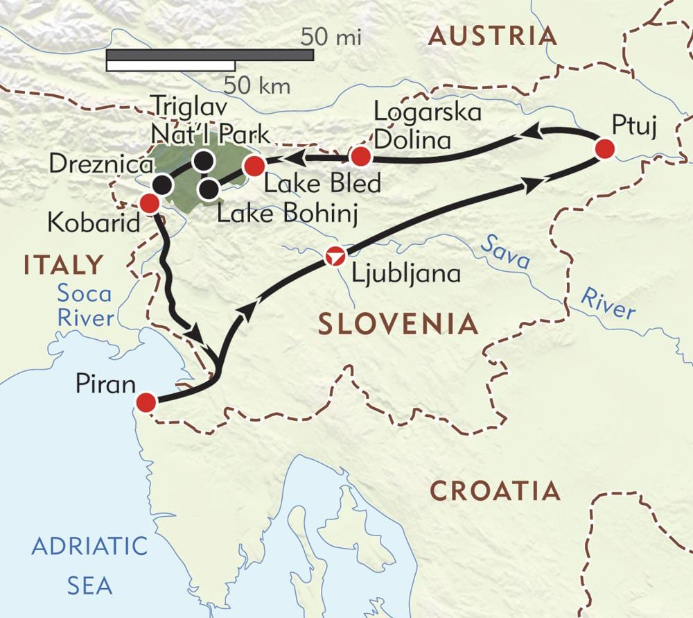 карта піран Словенія