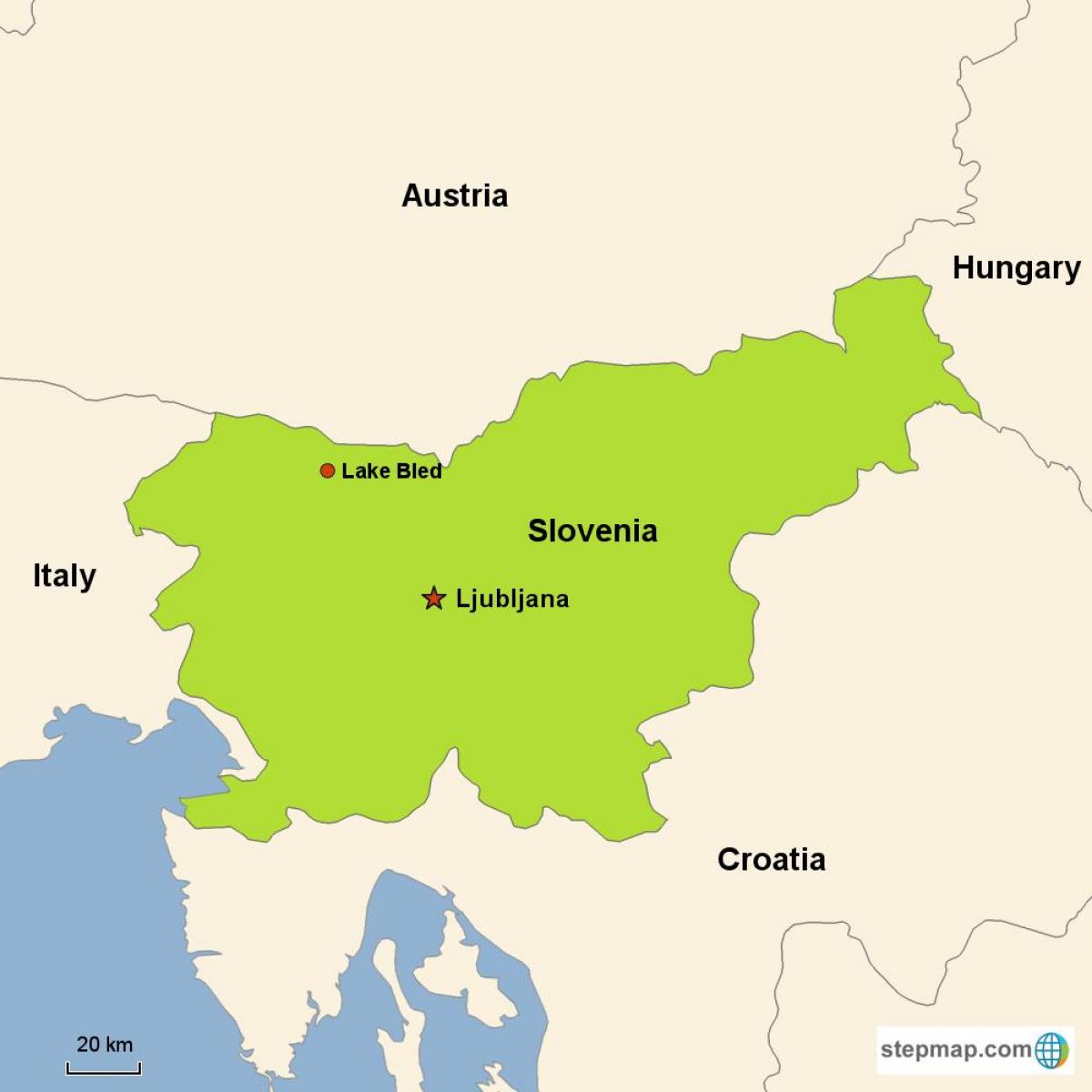 Карта Любляна, Словенія