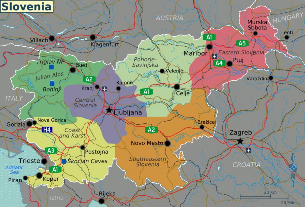 Словенія карта країни