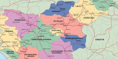 Карта Словенії політичних