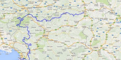 Карта словенської гірській стежці