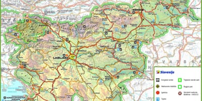 Карта Словенії дорозі