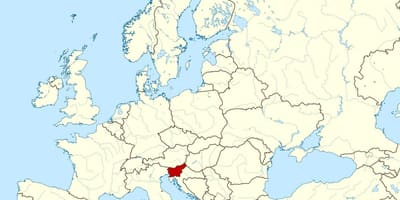 Розташування Словенії на карті світу
