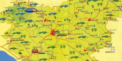 Карта Словенія пам'ятки