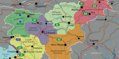 Словенія пам'ятки карта