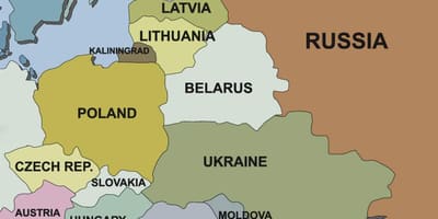 Карта Словенії та сусідніх країн